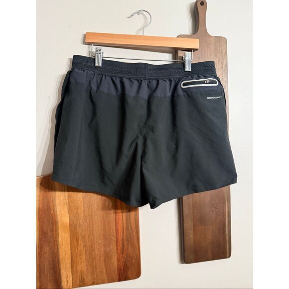 Nike Aeroswift Black Lined Drawstring Performance Athletic Running Shorts Large - Picture 2 of 3